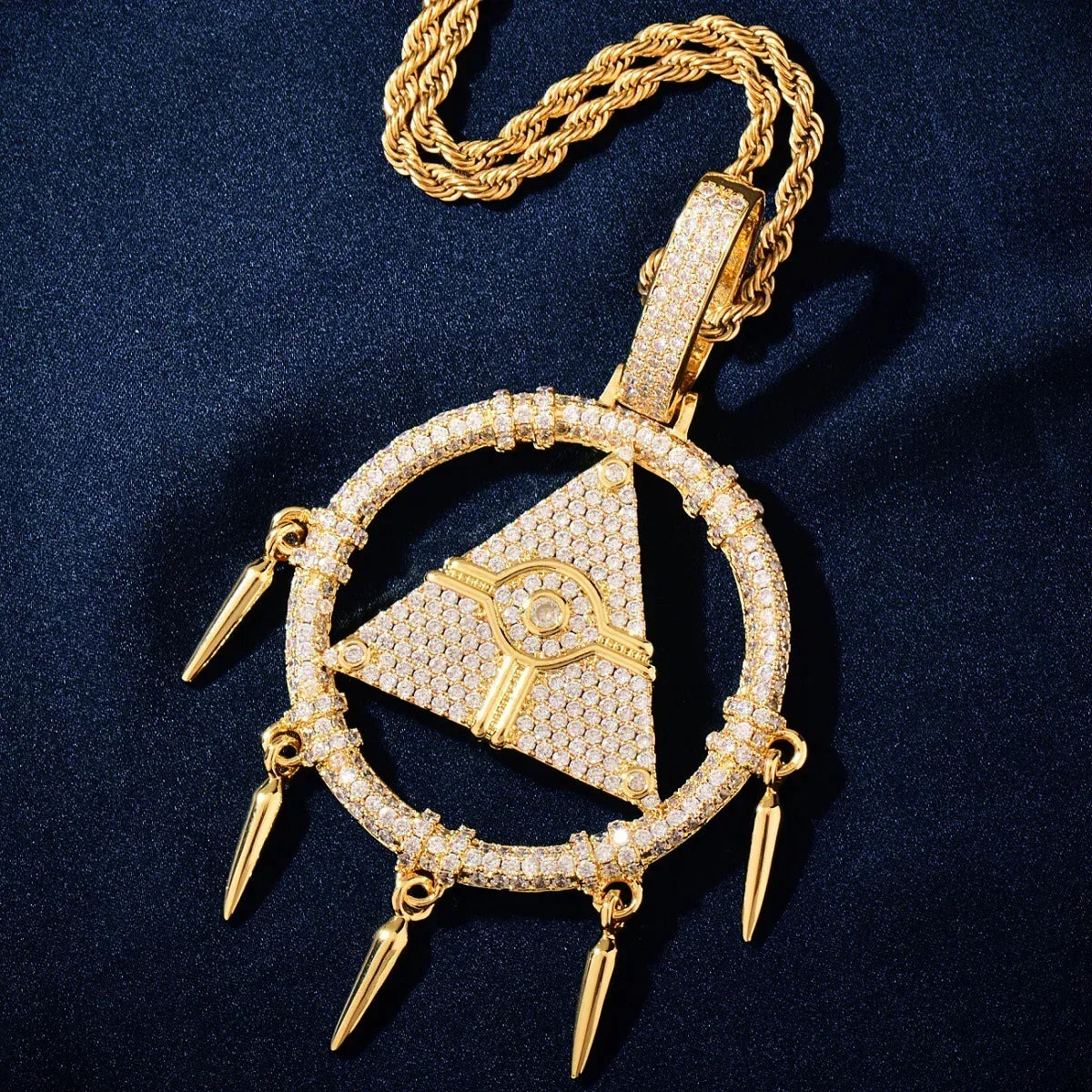 Iced Out Dream Catcher Pendant Necklace – Hip Hop CZ Streetwear Jewelry for Trendsetters - CaratixJewelry